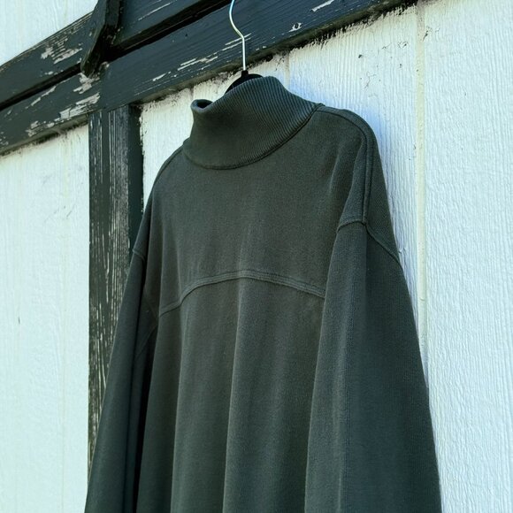 Eddie Bauer SweaterGreen Cotton Quarter Zip - Picture 4 of 9